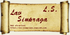 Lav Šimpraga vizit kartica